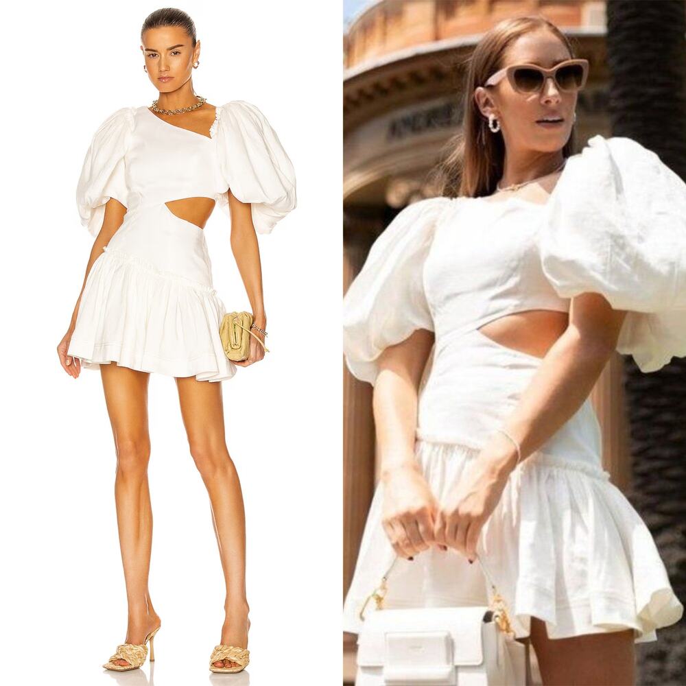 AJE Chateau Mini Dress Ivory